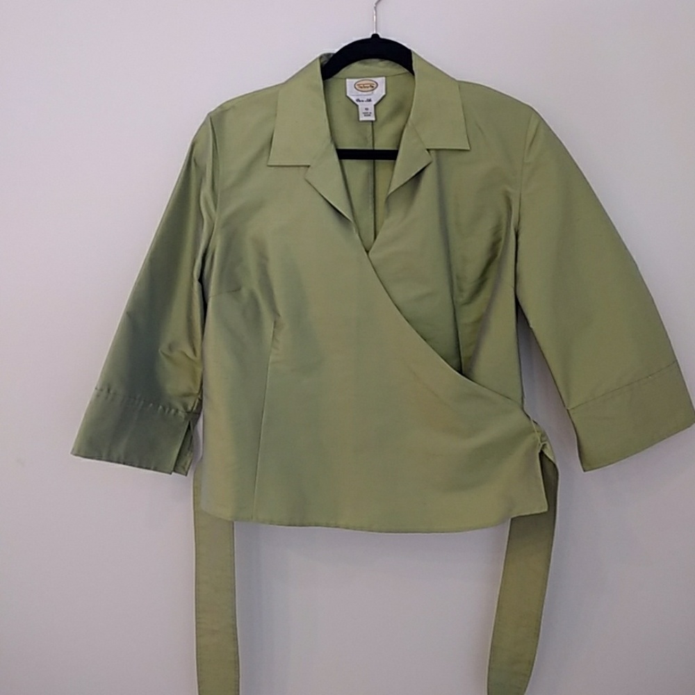 Silk wrap blouse
